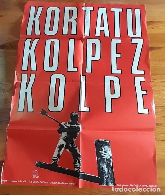 M&uacute;sica de colecci&oacute;n: KORTATU - kopez kolpe 1988 RARO PROMOCIONAL CARTEL ORGINAL GRAN TAMA&Ntilde;O 95X70 CM