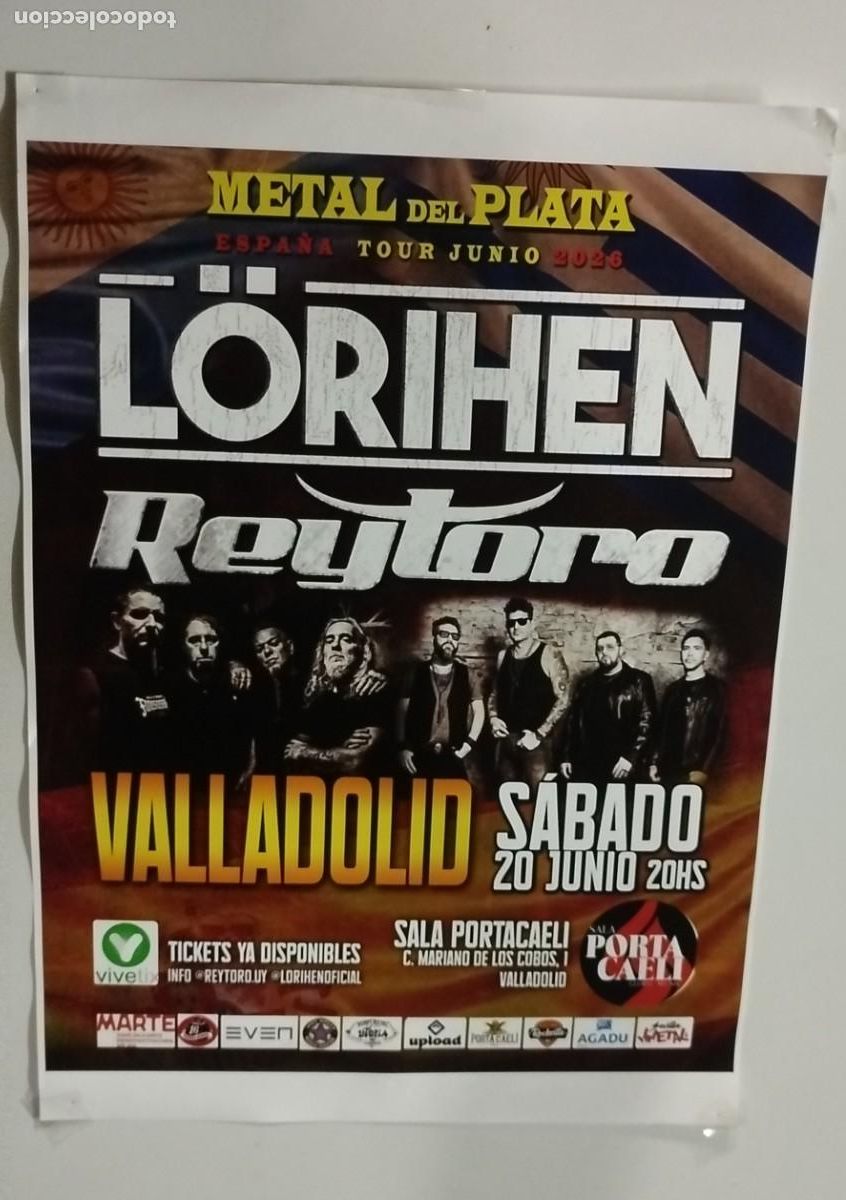 M&uacute;sica de colecci&oacute;n: Poster concierto Lorihen Rey Toro en Valladolid (A3)