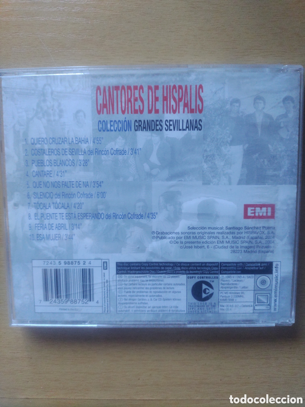 M&uacute;sica de colecci&oacute;n: Caja CD Vacia Cantores De Hispalis - Foto 2
