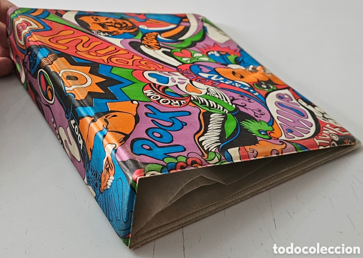 M&uacute;sica de colecci&oacute;n: ESTUCHE ARCHIVADOR PORTA DISCOS SINGLES 45s MODELO HIPPIE PSICODELICO RAREZA