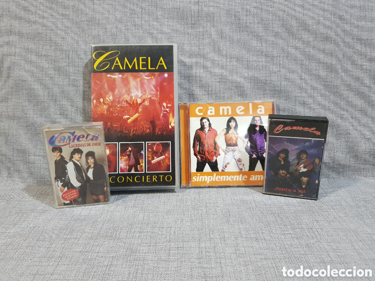 Musica di collezione: VHS CAMELA EN CONCIERTO + CASSETTE JUNTO A M&Iacute; / L&Aacute;GRIMAS DE AMOR + CD SIMPLEMENTE AMOR