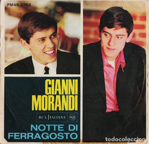 M&uacute;sica de colecci&oacute;n: Vinile, 7, 45 RPM, Mono-Gianni Morandi &ndash; Notte Di Ferragosto-Italy-Pop-1966-Good/Poor - RCA