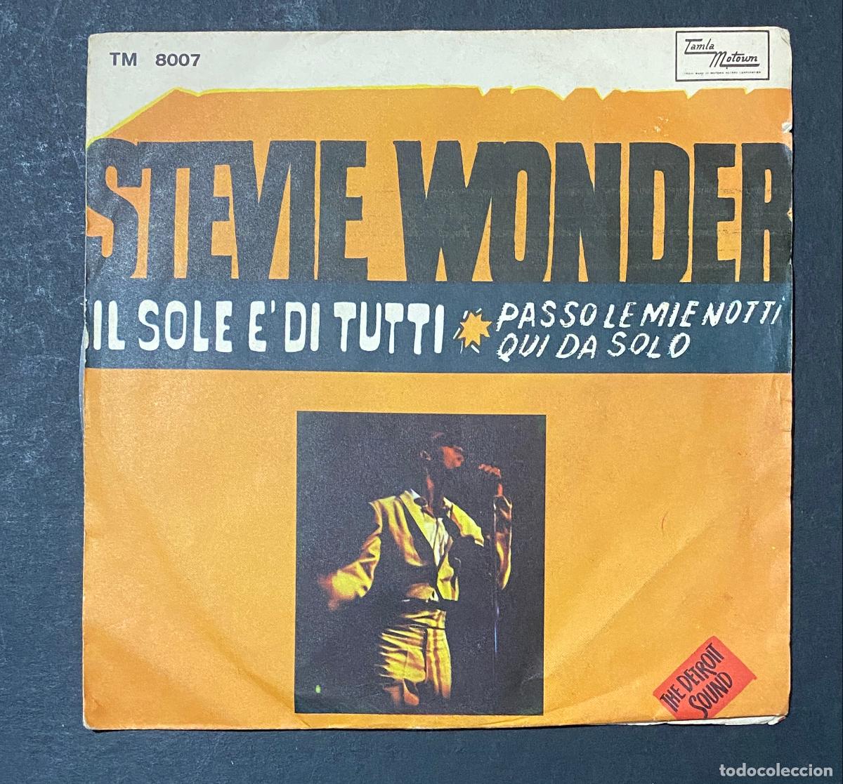M&uacute;sica de colecci&oacute;n: Stevie Wonder Il Sole E' Di Tutti 7 45 Giri 1967 Tamla Motown RCA Italy GD - Tamla Motown