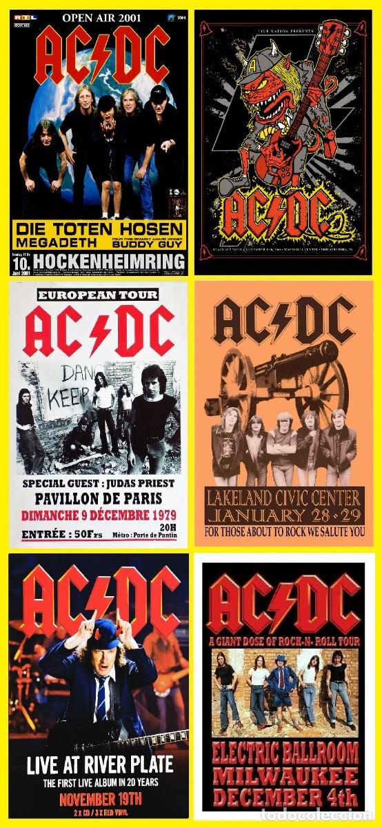 M&uacute;sica de colecci&oacute;n: AC DC Posters - LIMT OFFER - LIMT OFFER 6 POSTERS VINTAGE CONCERT !! cartel 30x40 !!