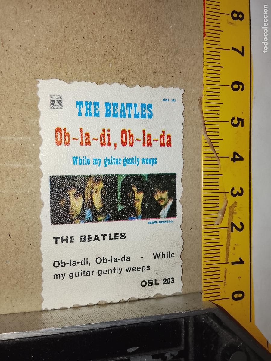 M&uacute;sica de colecci&oacute;n: musica - CROMOS o similar DE PAPEL ANTIGUO troquelado CANTANTES - THE BEATLES