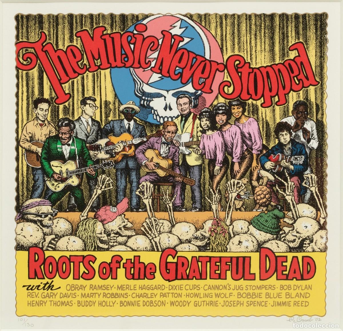 M&uacute;sica de colecci&oacute;n: Robert Crumb The Music Never Stopped / collection !! cartel concierto 30x40 !!