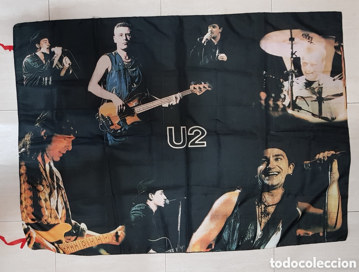 M&uacute;sica de colecci&oacute;n: U2 BANDERA CON LOS MIEMBROS DE LA BANDA