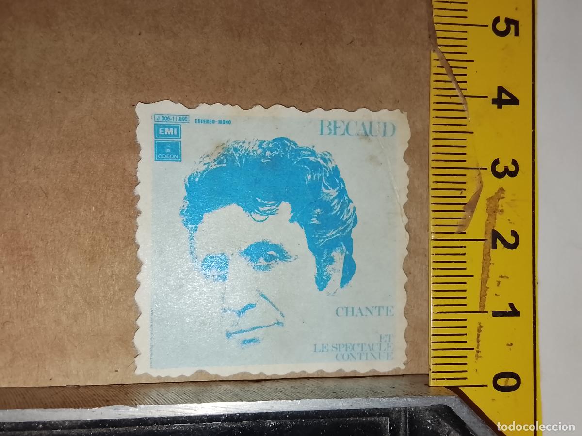 M&uacute;sica de colecci&oacute;n: musica - CROMO o similar cartonfino o papel grueso troquelado CANTANTES - BECAUD CHANTE