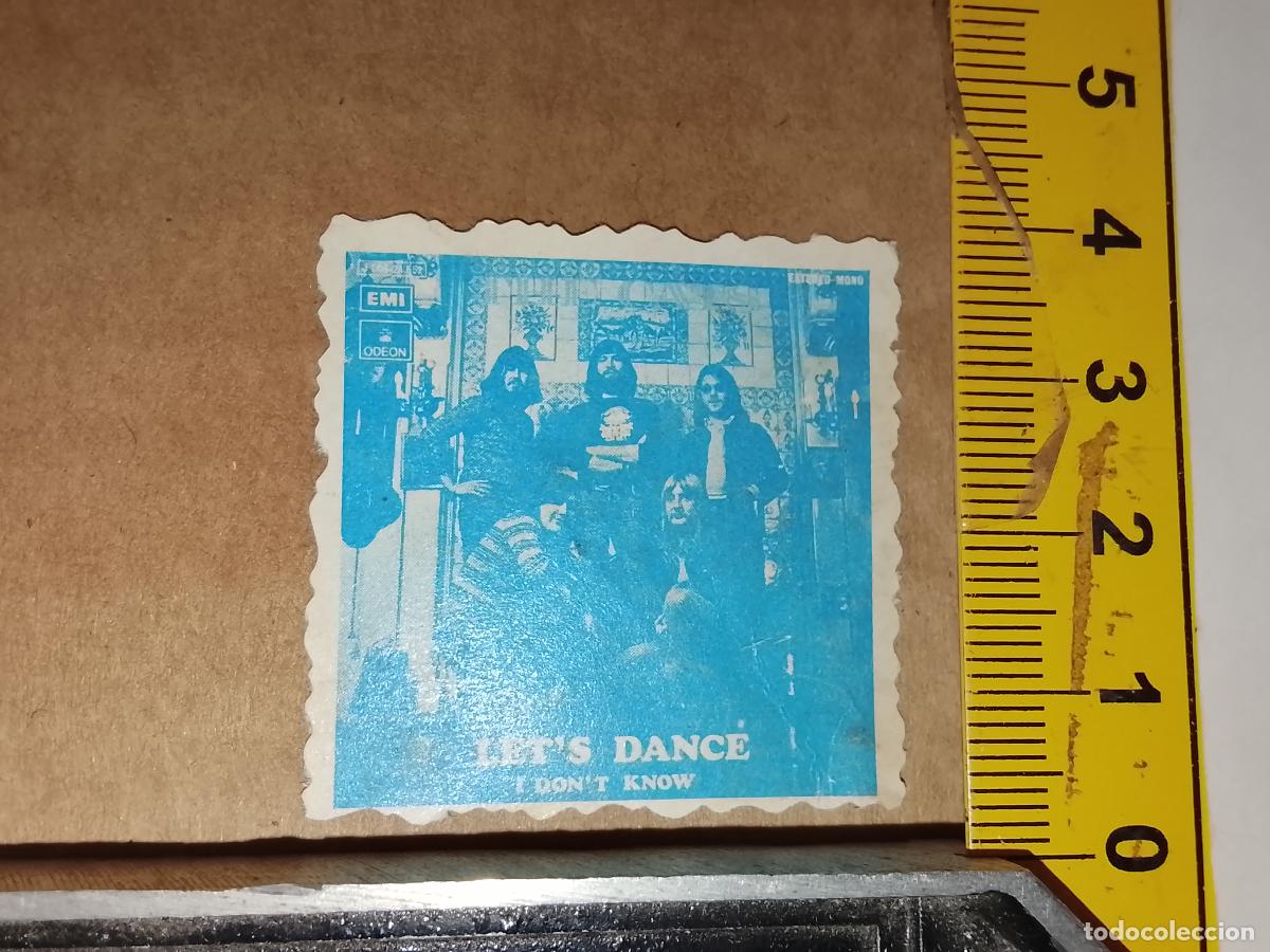 M&uacute;sica de colecci&oacute;n: musica - CROMO o similar cartonfino o papel grueso troquelado grupo musical CANTANTES - let&acute;s danc