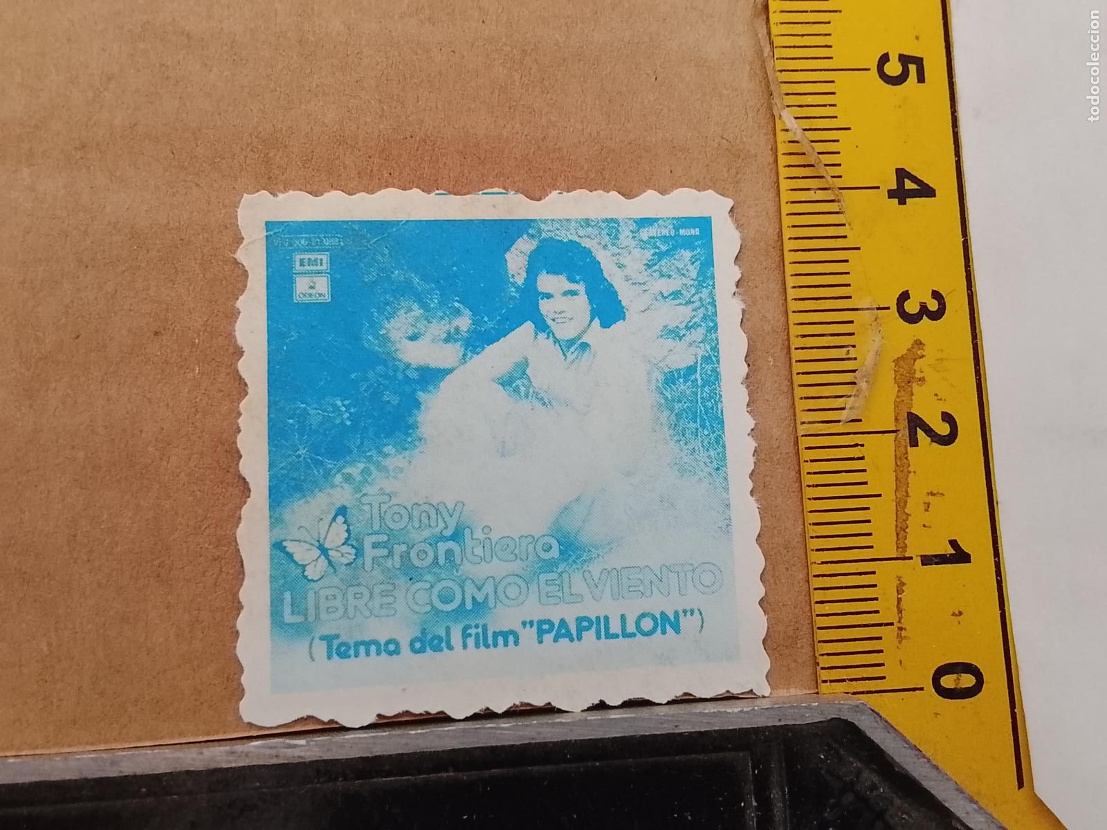 M&uacute;sica de colecci&oacute;n: troquel - CROMO o similar papel grueso troquelado grupo musical CANTANTE - TONY FRONTIERA