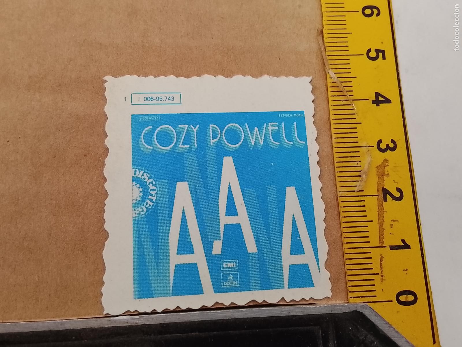 M&uacute;sica de colecci&oacute;n: troquel - CROMO o similar papel grueso troquelado grupo musical CANTANTE - COZY POWELL