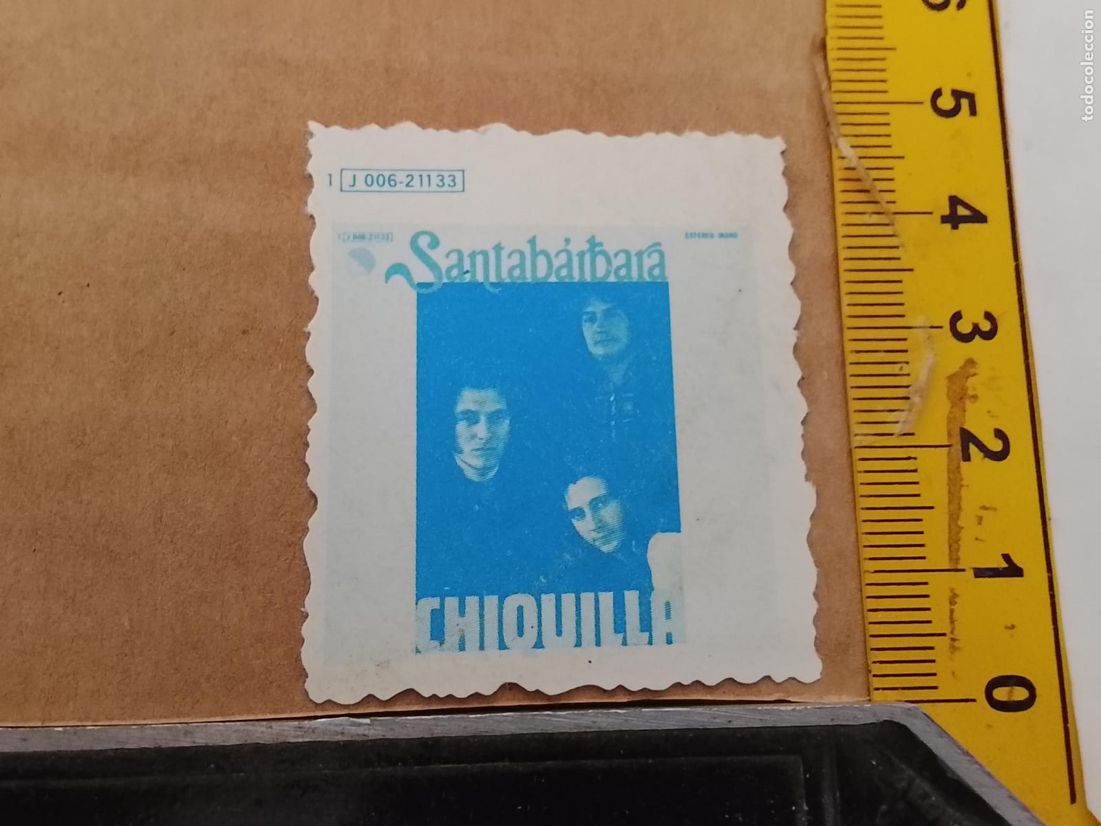 M&uacute;sica de colecci&oacute;n: troquel - CROMO o similar papel grueso troquelado grupo musical CANTANTE - SANTABARBARA CHIQUILLA