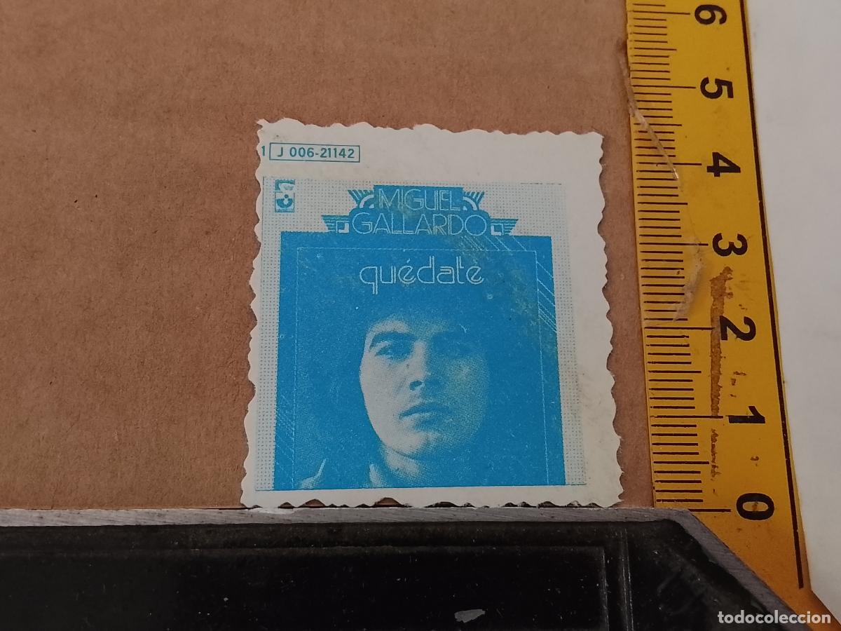 M&uacute;sica de colecci&oacute;n: troquel - CROMO o similar papel grueso troquelado grupo musical CANTANTE - MIGUEL GALLARDO