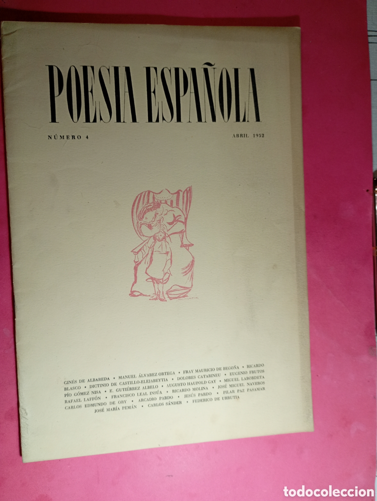 M&uacute;sica de colecci&oacute;n: POES&Iacute;A ESPA&Ntilde;OLA 1952 N&ordm; 3 y 4 + carta Dtor. Gral. de Prensa a Dtor. Diario Barceloma E. del Cas5illo