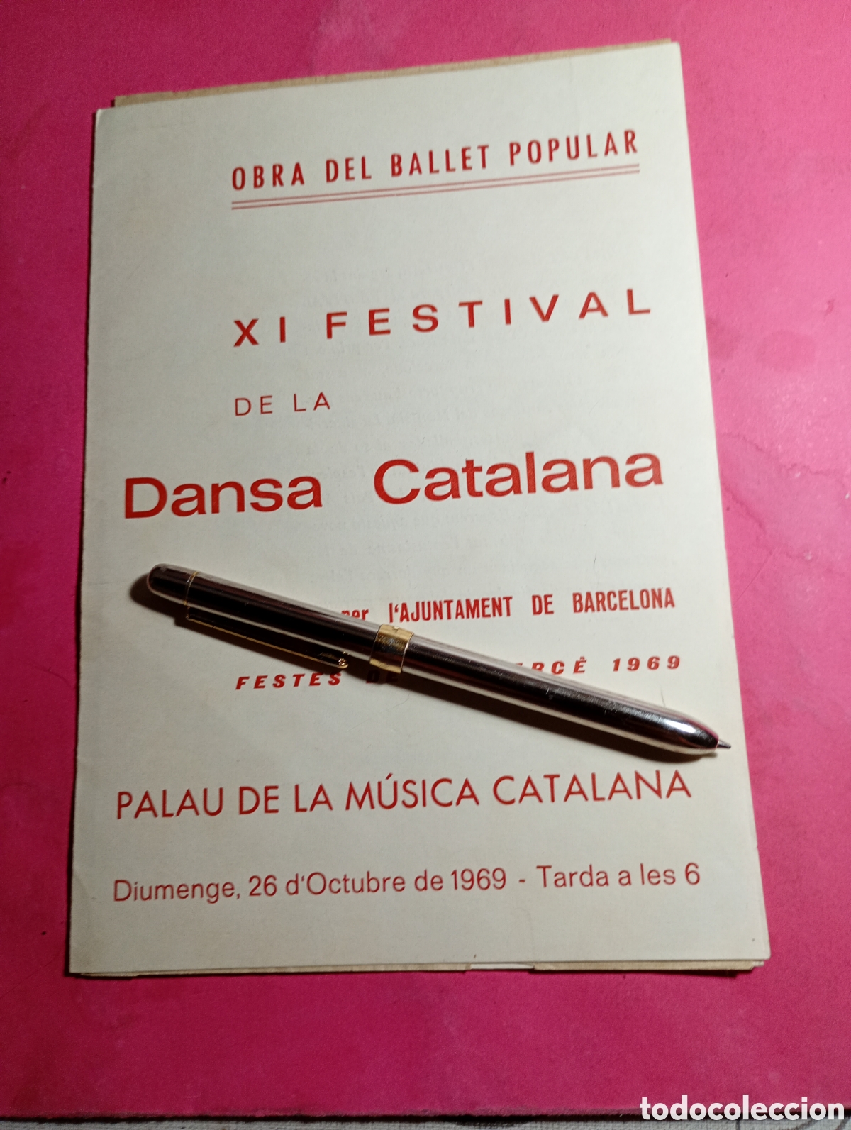 M&uacute;sica de colecci&oacute;n: OBRA DEL BALLET POPULAR XI FESTIVAL DANSA CATALANA AL PALAU 1969 + FULLA AMB PROGRAMA