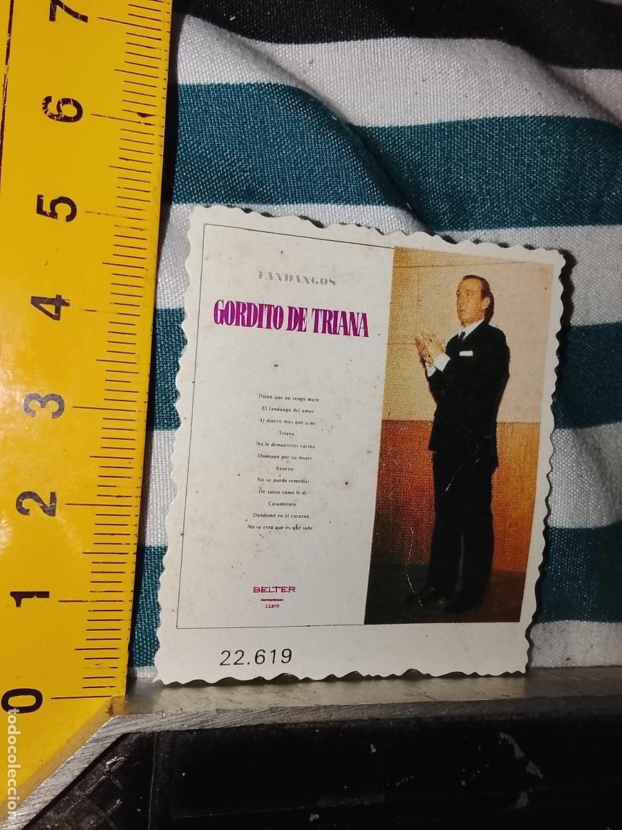 M&uacute;sica de colecci&oacute;n: musica - CROMO o similar carton troquelado CANTANTES - GORDITO DE TRIANA