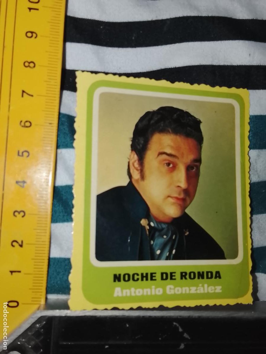 M&uacute;sica de colecci&oacute;n: TROQUEL MUSICAL carton troquelado SIMILAR A UN CROMO - CANTANTES -ANTONIO GONZALEZ