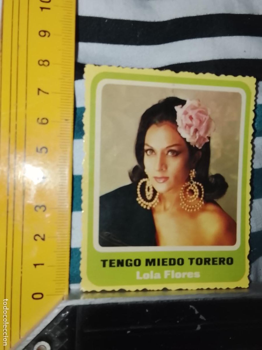 M&uacute;sica de colecci&oacute;n: TROQUEL MUSICAL carton troquelado SIMILAR A UN CROMO - CANTANTES - LOLA FLORES