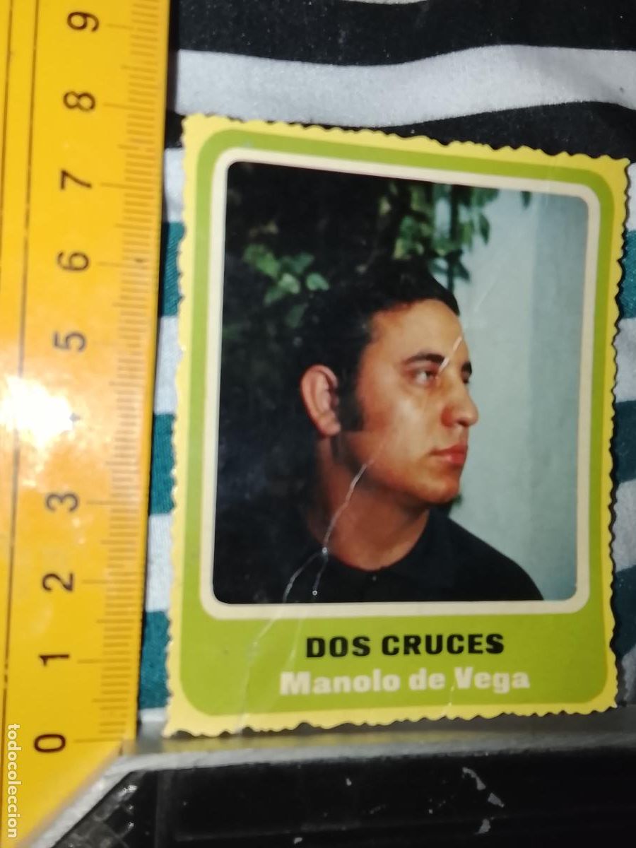 M&uacute;sica de colecci&oacute;n: TROQUEL MUSICAL carton troquelado SIMILAR A UN CROMO - CANTANTES - MANOLO DE VEGA