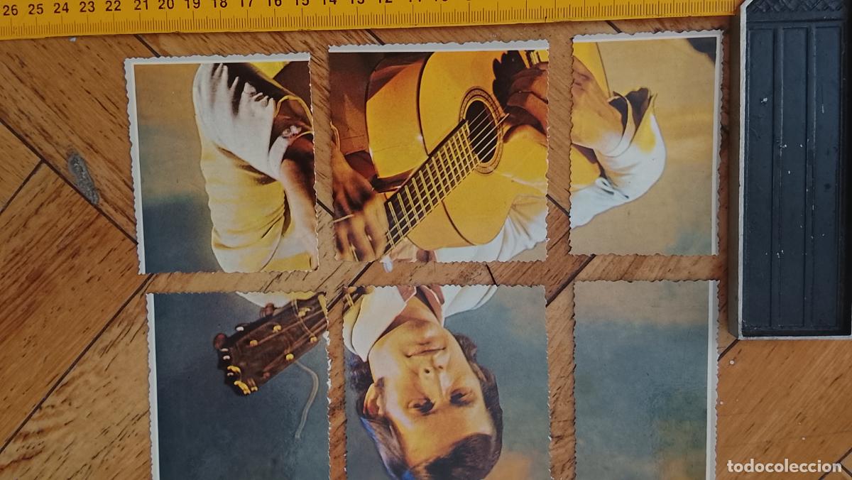 M&uacute;sica de colecci&oacute;n: musica - CROMOS o similar DE CARTON ANTIGUO troquelado CANTANTES collage flamenco paco de lucia