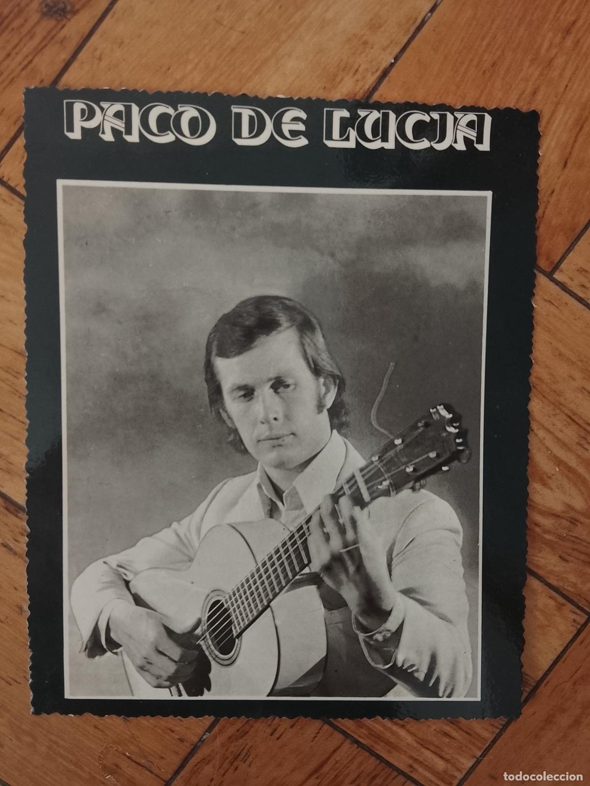 M&uacute;sica de colecci&oacute;n: musica - CROMO o similar DE CARTON ANTIGUO troquelado CANTANTES collage flamenco paco de lucia