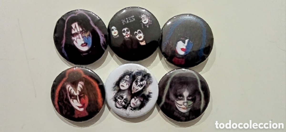 M&uacute;sica de colecci&oacute;n: KISS - Lote de chapas glam rock