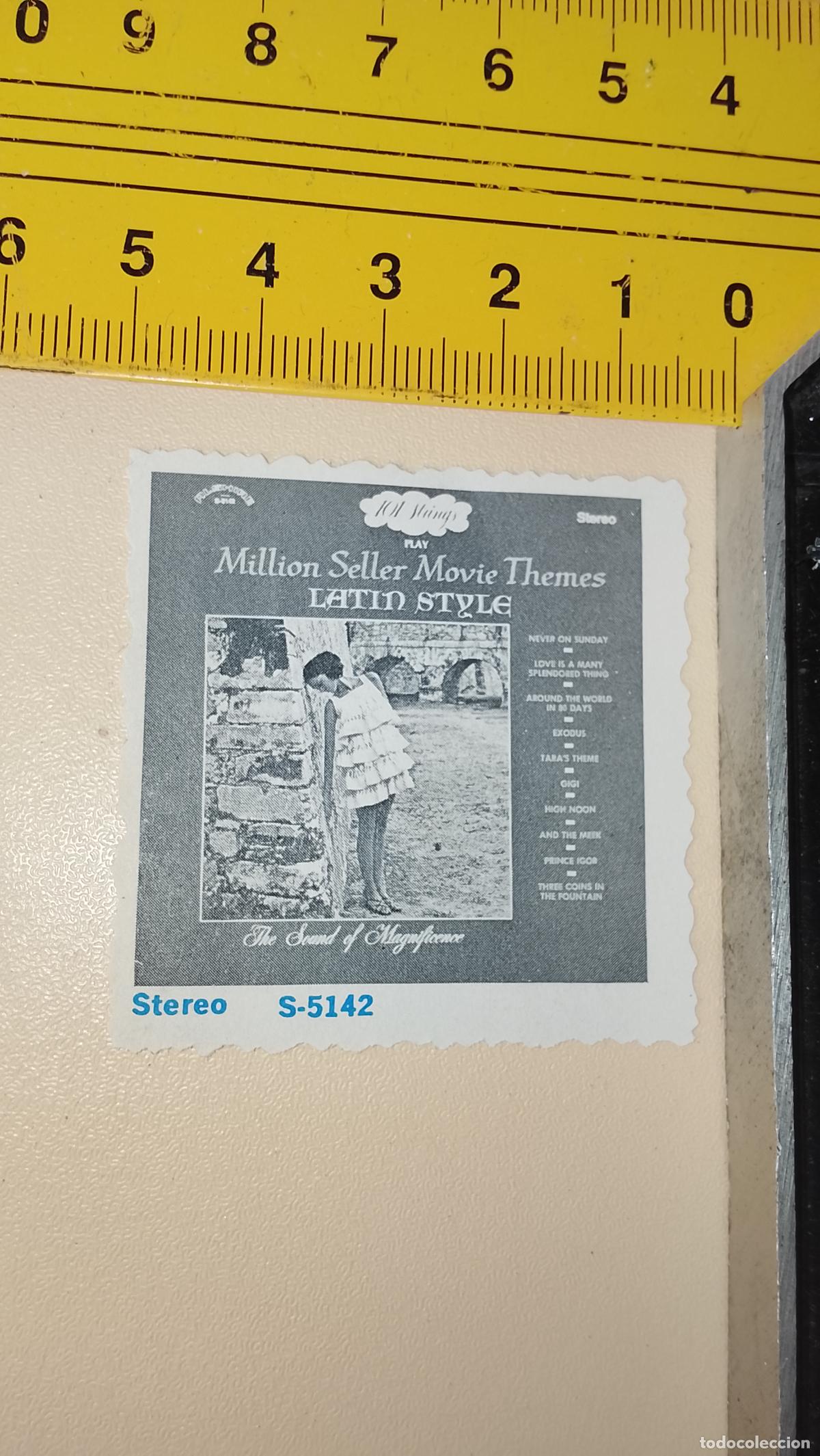 M&uacute;sica de colecci&oacute;n: TROQUEL - CROMO o similar PAPEL troquelado CANTANTES - DISCOS - MILLION SELLER MOVIE THEMES LATIN
