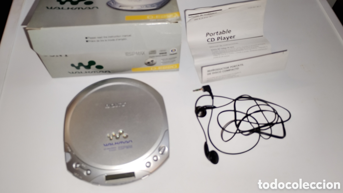 M&uacute;sica de colecci&oacute;n: REPRODUCTOR CD SONY WALKMAN D-E220 ESPMAX.FUNCIONA.CON CAJA E INSTRUCCIONES.