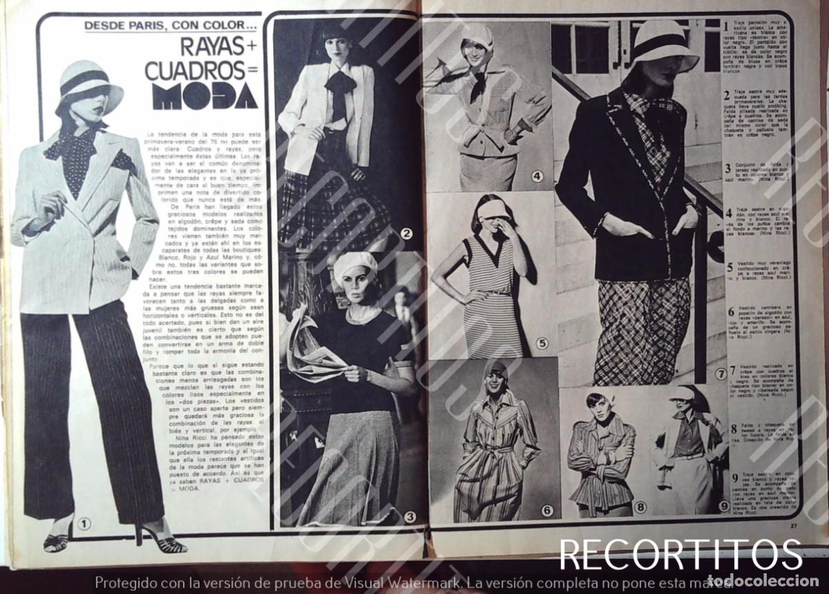 M&uacute;sica de colecci&oacute;n: 1976 la moda de paris cuadreos rayas moda nina ricci