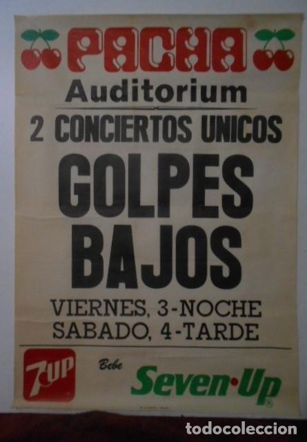 M&uacute;sica de colecci&oacute;n: GOLPES BAJOS CARTEL POSTER ORIGINAL 1984 PACHA AUDITORIUM VALENCIA SPAIN