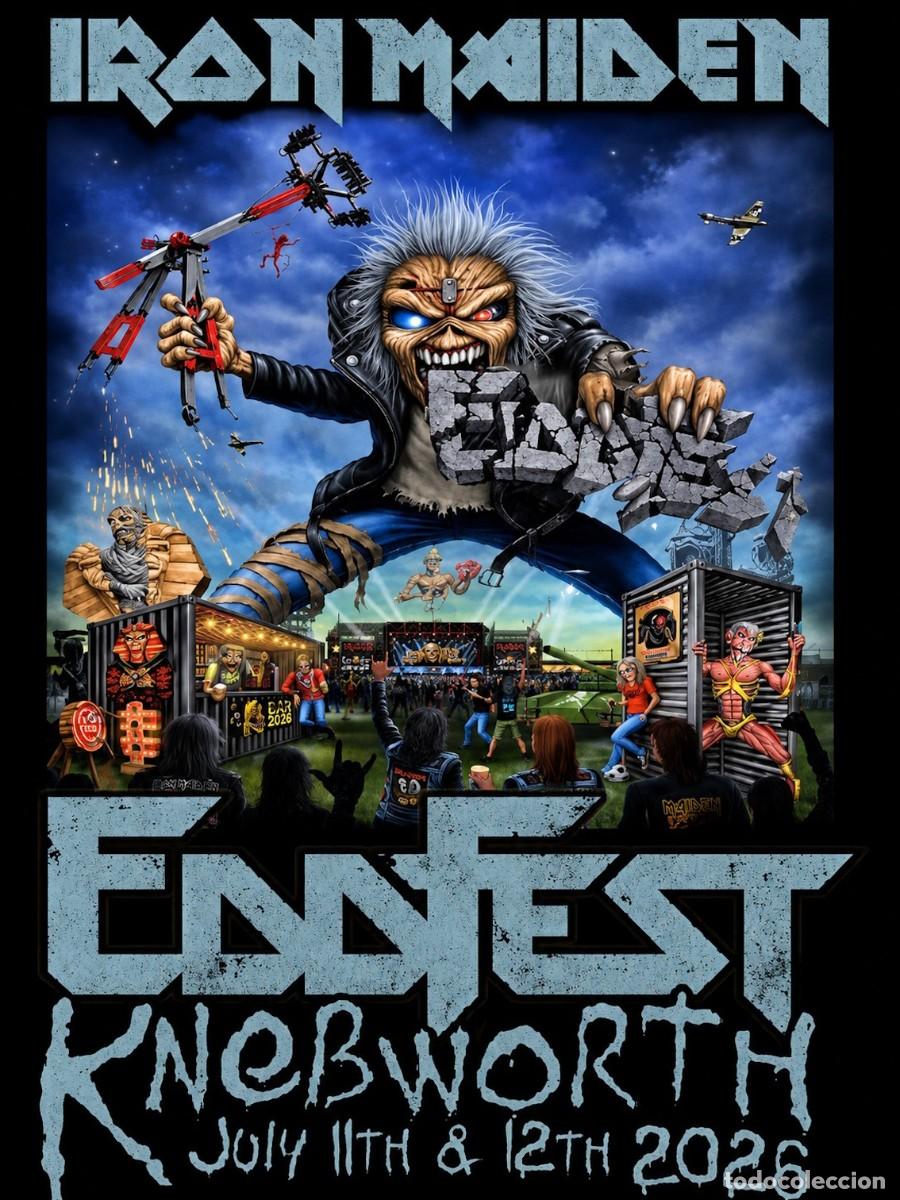 M&uacute;sica de colecci&oacute;n: IRON MAIDEN - rare Concert !! cartel concert 30x40 !!