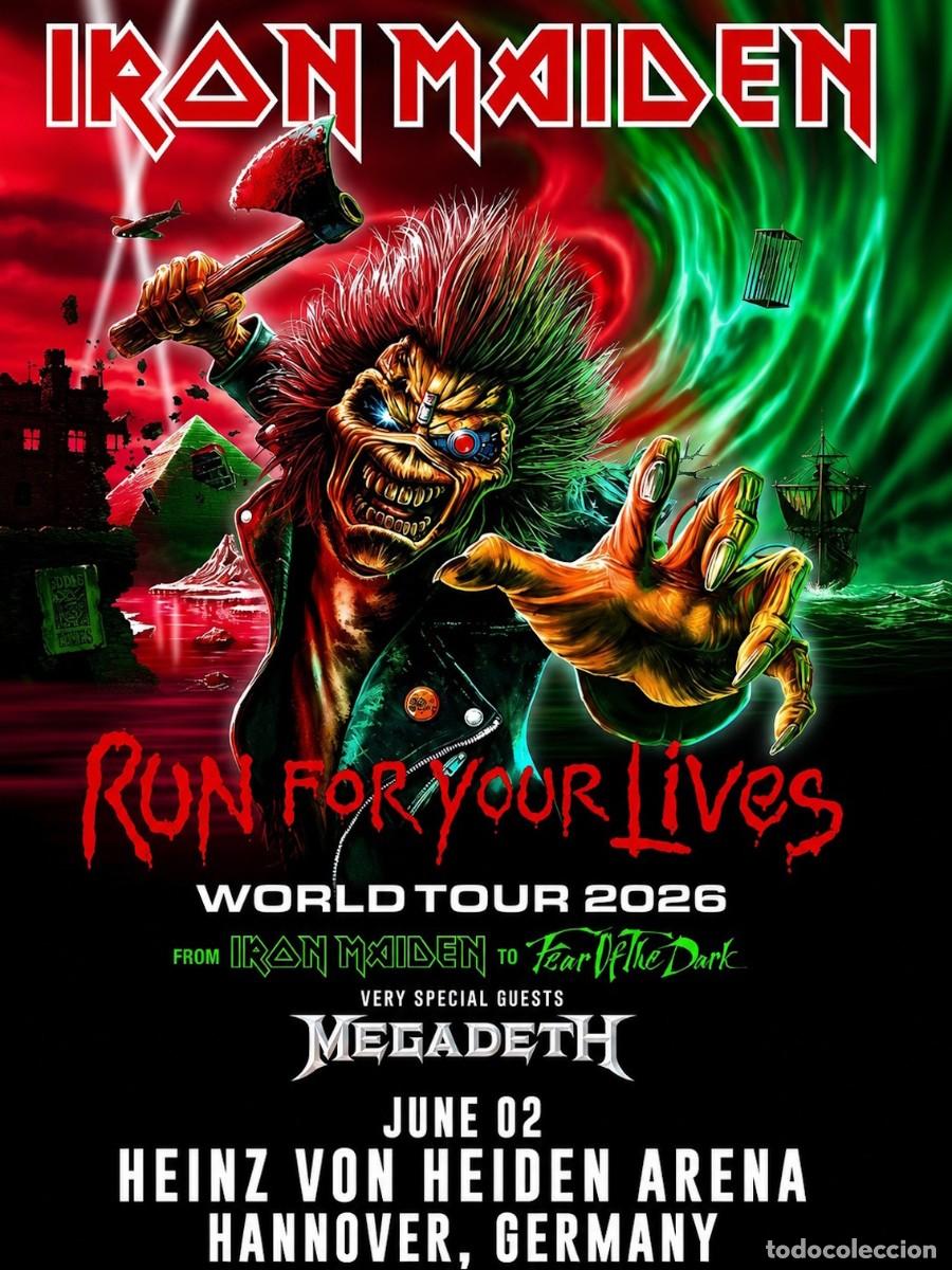 M&uacute;sica de colecci&oacute;n: IRON MAIDEN - rare Concert !! cartel concert 30x40 !!