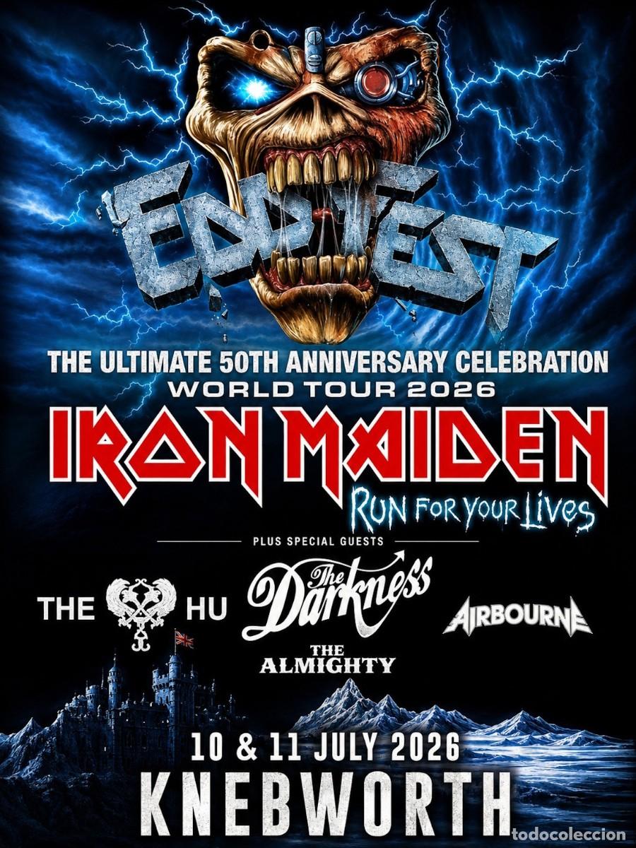 M&uacute;sica de colecci&oacute;n: IRON MAIDEN - rare Concert !! cartel concert 30x40 !!