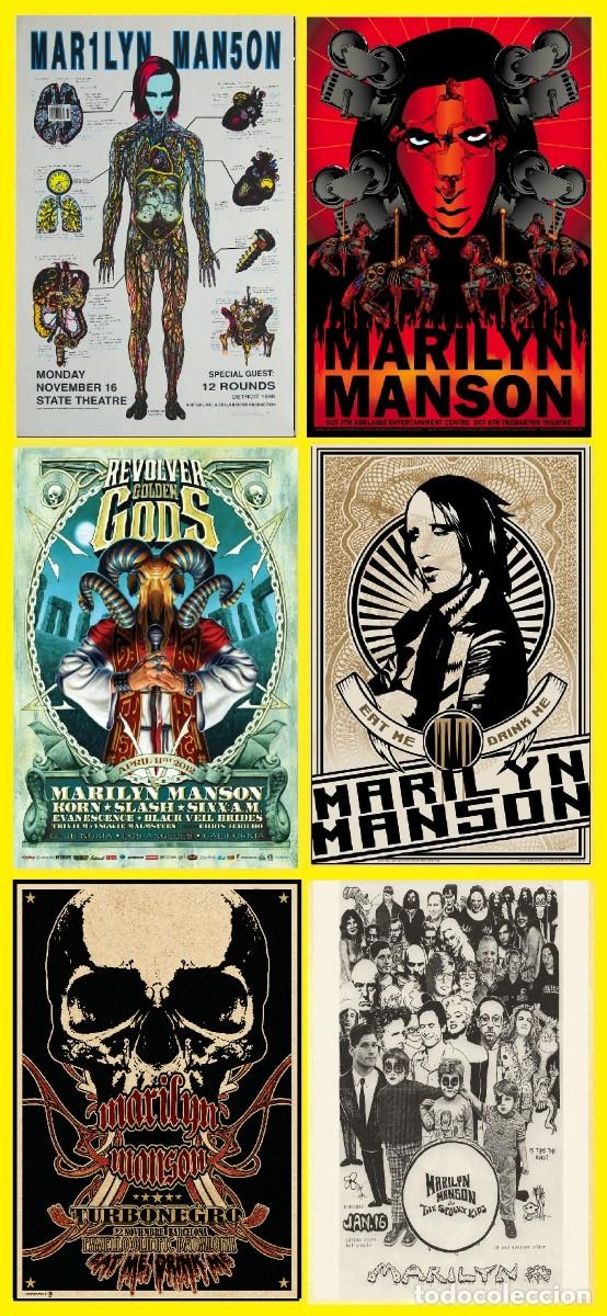 M&uacute;sica de colecci&oacute;n: Marilyn Manson - LIMT OFFER - LIMT OFFER 6 POSTERS VINTAGE CONCERT !! cartel 30x40 !!