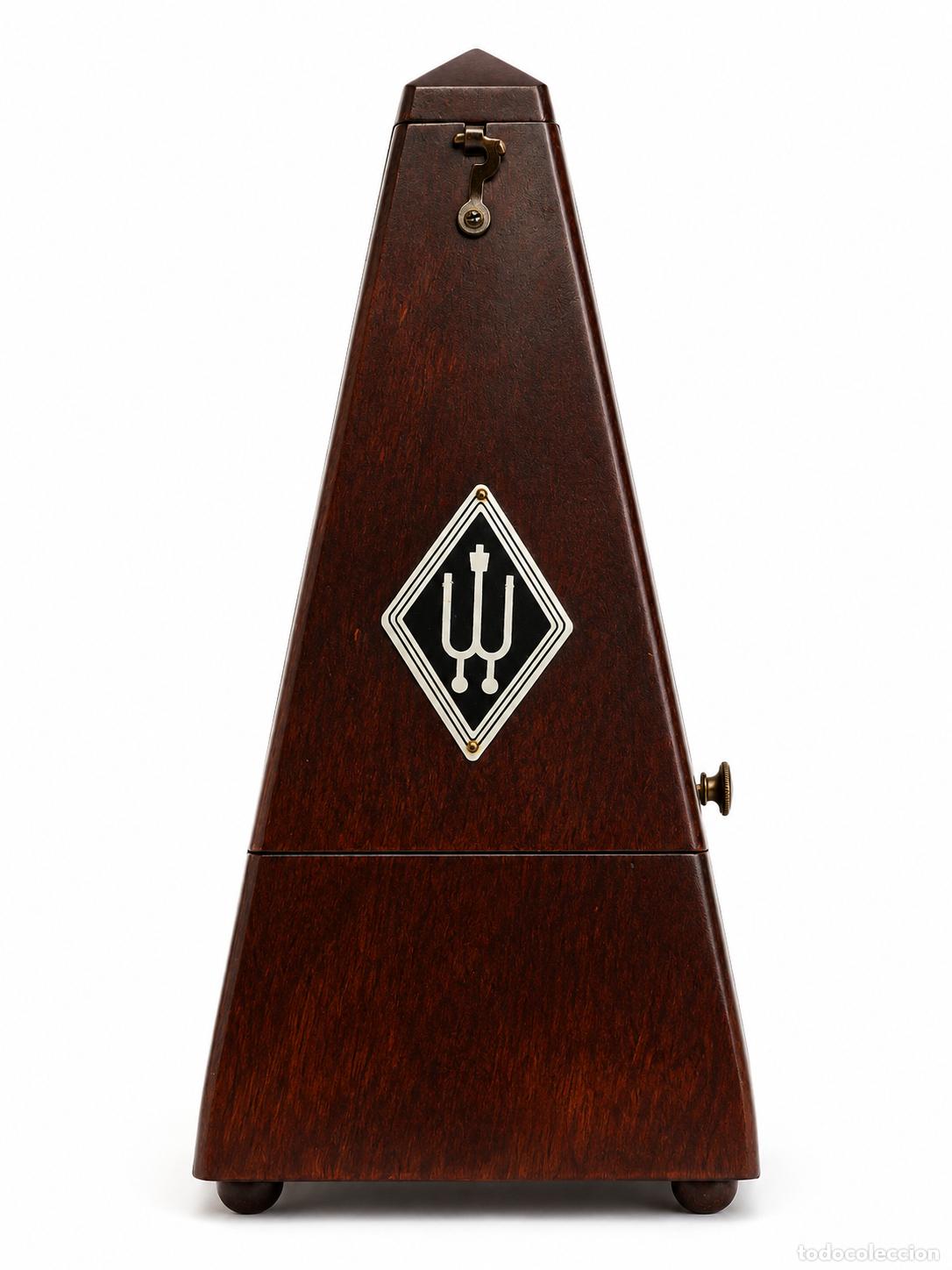 M&uacute;sica de colecci&oacute;n: Metr&oacute;nomo Mec&aacute;nico - Marca Alemana Wittner - Madera de Caoba - A&ntilde;os 60