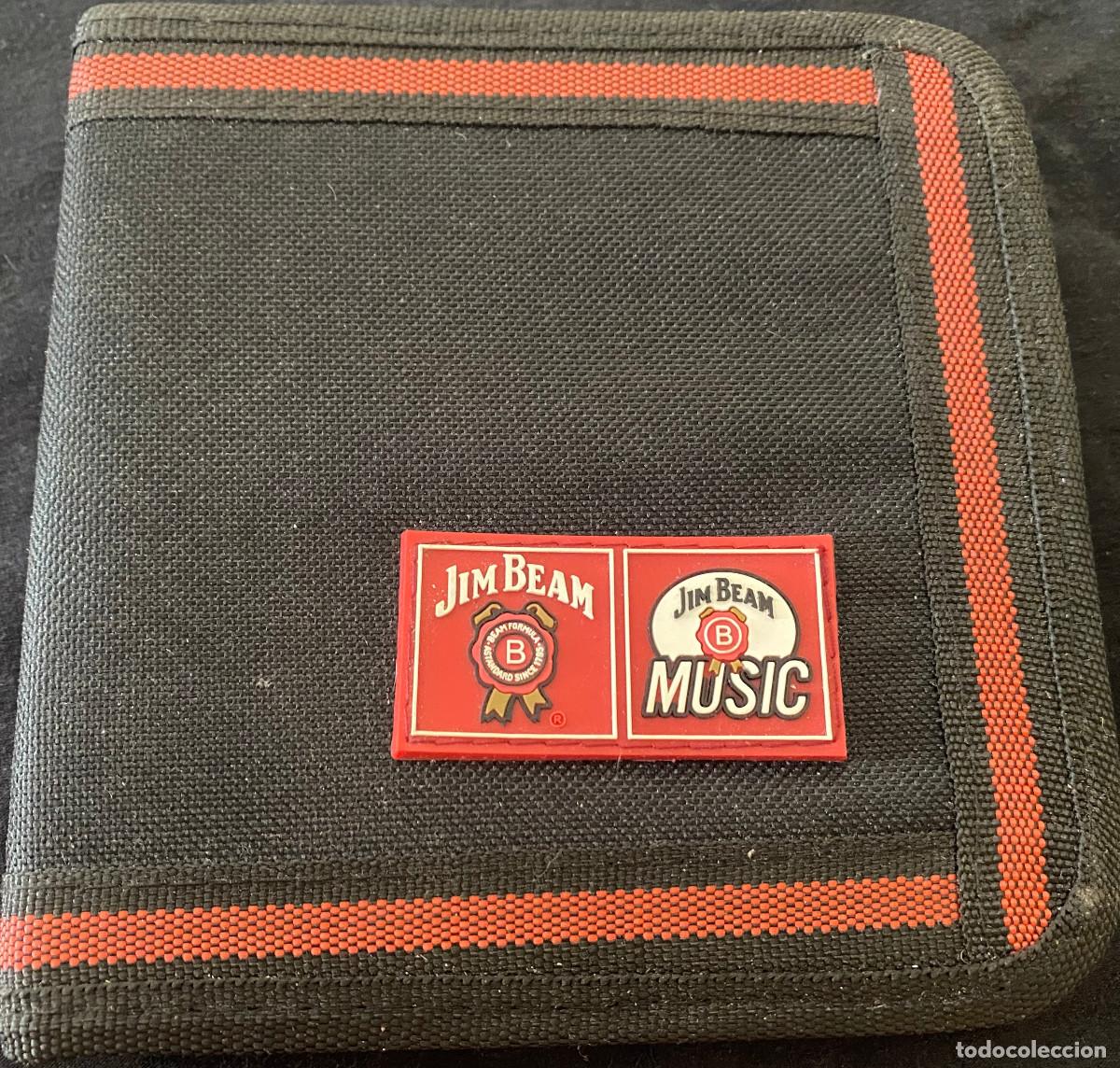 M&uacute;sica de colecci&oacute;n: Funda porta CDs. Promocional de whisky americano Jim Bean. Capacidad 12 CDs. A&ntilde;os 90. Buen estado.