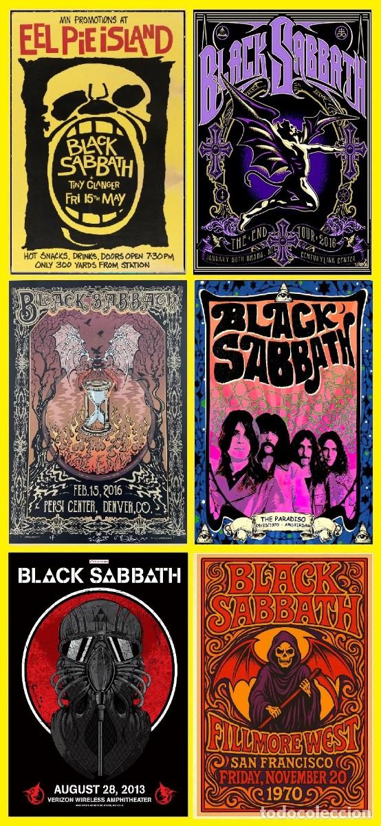 M&uacute;sica de colecci&oacute;n: BLACK SABBATH - LIMT OFFER - LIMT OFFER 6 POSTERS VINTAGE CONCERT !! cartel 30x40 !!