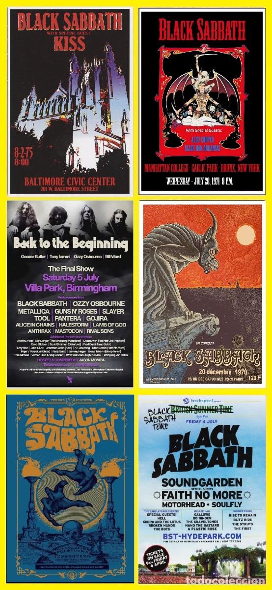 M&uacute;sica de colecci&oacute;n: BLACK SABBATH - LIMT OFFER - LIMT OFFER 6 POSTERS VINTAGE CONCERT !! cartel 30x40 !!