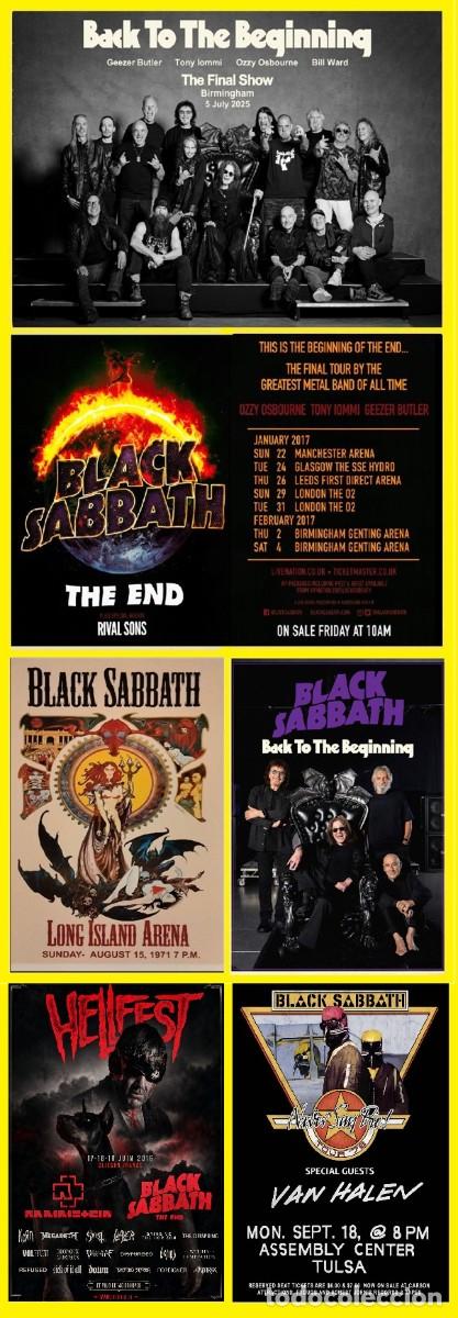 M&uacute;sica de colecci&oacute;n: BLACK SABBATH - LIMT OFFER - LIMT OFFER 6 POSTERS VINTAGE CONCERT !! cartel 30x40 !!