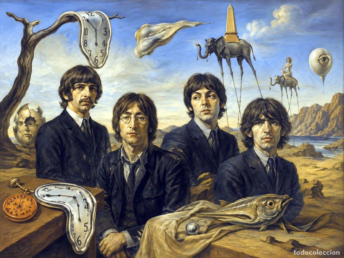 M&uacute;sica de colecci&oacute;n: the beatles - SALVADOR DALI vintage collection !! cartel concierto 30x40 !!