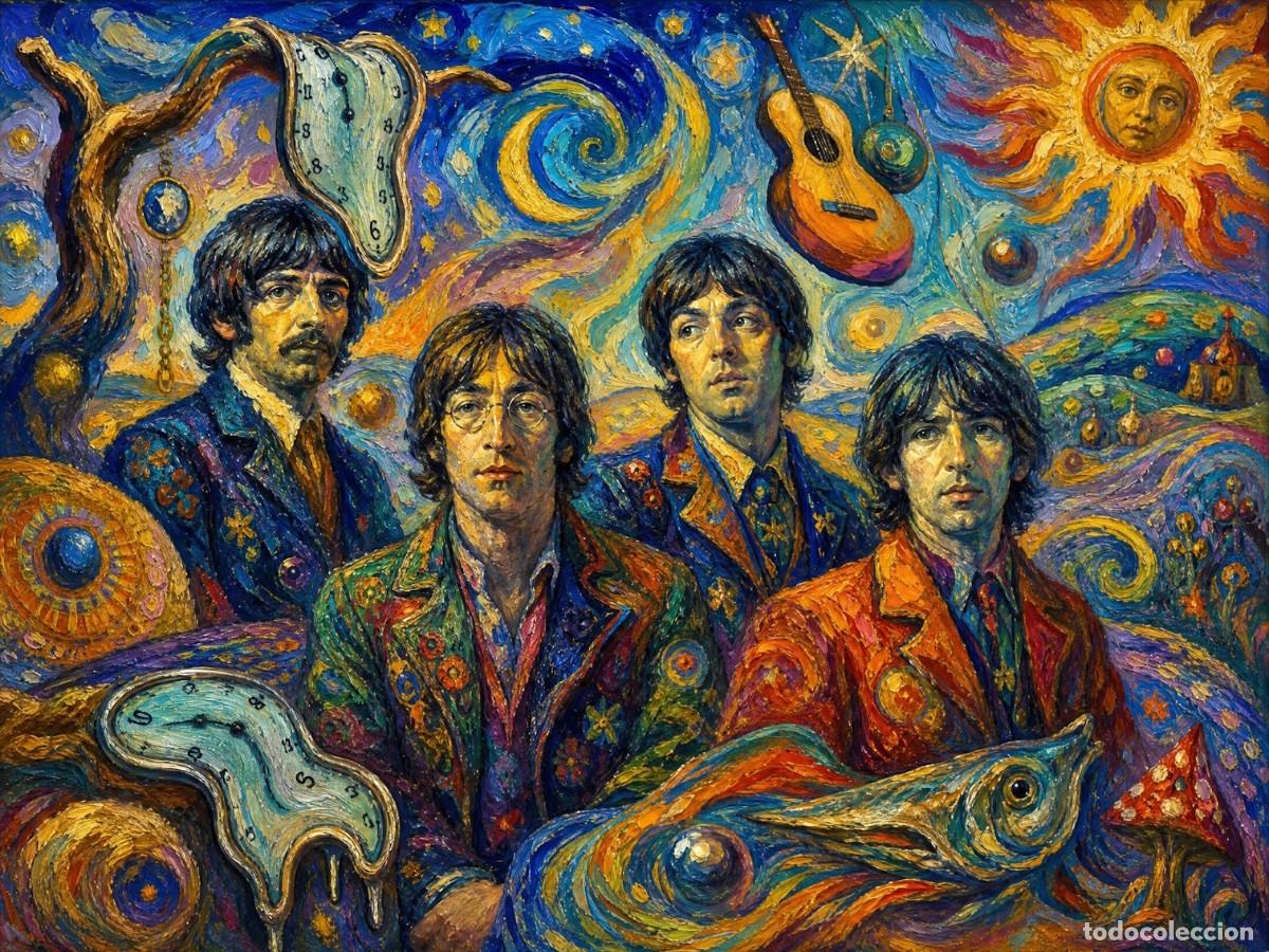 M&uacute;sica de colecci&oacute;n: the beatles - VAN GOGH vintage collection !! cartel concierto 30x40 !!