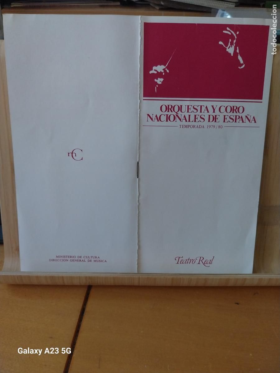 M&uacute;sica de colecci&oacute;n: TEATRO REAL TEMPORADA 1979 79 80 ORQUESTA ZURICH GERD ALBRECHT 21.5X10.5CMS ORIGINAL