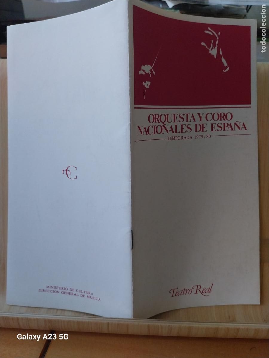 M&uacute;sica de colecci&oacute;n: TEATRO REAL TEMPORADA 1979 79 80 ORQUESTA ESPA&Ntilde;A DIRECTOR ANTONI ROS MARBA 21.5X10.5CMS ORIGINAL