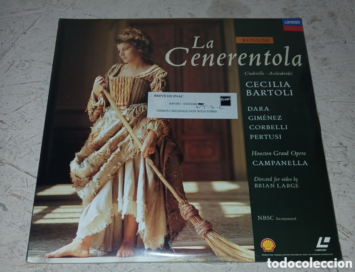 M&uacute;sica de colecci&oacute;n: Laser Disc precintado: Gioacchino Rossini - La Cenerentola (Cecilia Bartoli, Houston Grand Opera, ..