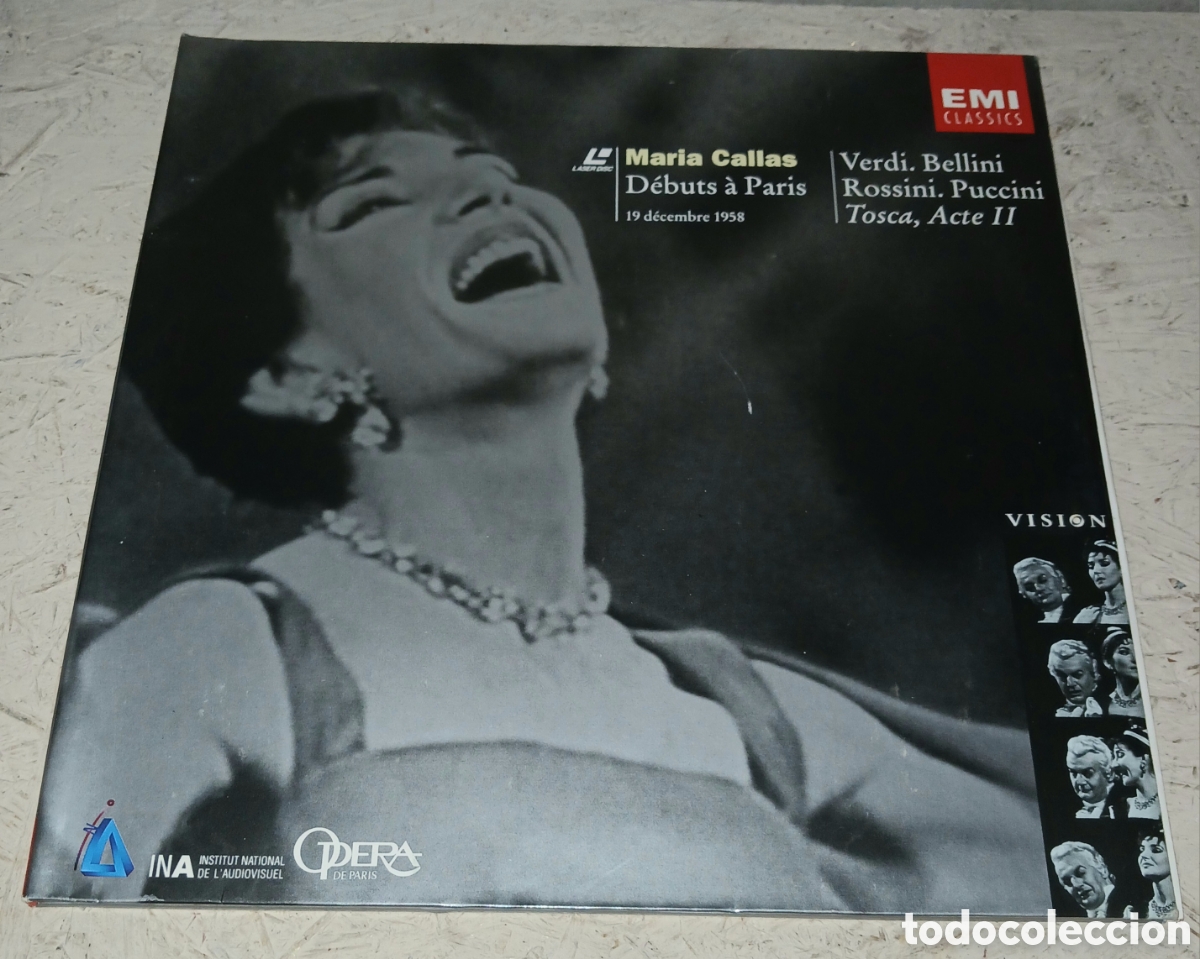 M&uacute;sica de colecci&oacute;n: Laser Disc: Maria Callas - D&eacute;buts &agrave; Paris (19 D&eacute;cembre 1958) - Verdi, Bellini, Rossini, Puccini