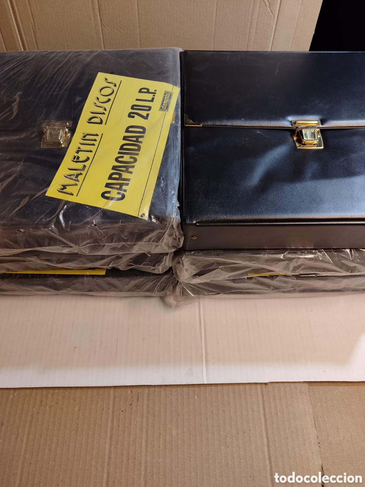 M&uacute;sica de colecci&oacute;n: Lote 6 maletines porta discos vinilos para 20 LPs.nuevos a estrenar.maletin clements