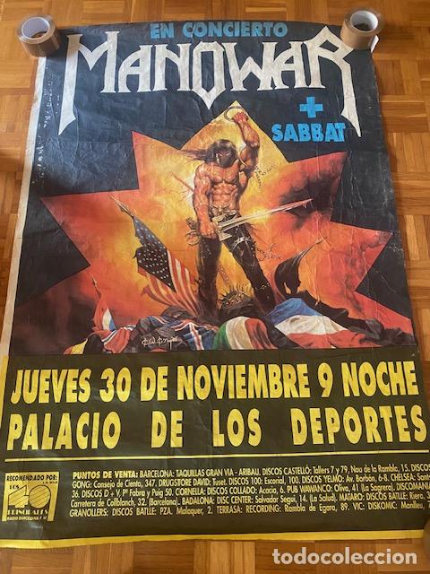 M&uacute;sica de colecci&oacute;n: Manowar + Saxon. 1989. Palacio de los Deportes de Barcelona. 138 x 100 cm.
