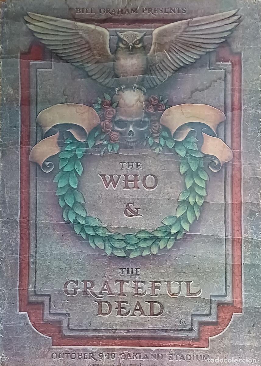 M&uacute;sica de colecci&oacute;n: POSTER ORIGINAL DE LOS CONCIERTOS DE LAS BANDA, THE WHO Y GRATEFUL DEAD ( A&Ntilde;O 1976 )