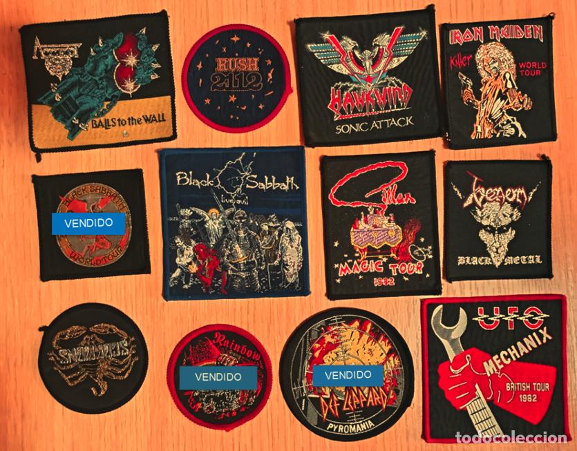 M&uacute;sica de colecci&oacute;n: Colecci&oacute;n parches heavy metal. Merchandise original a&ntilde;os 80
