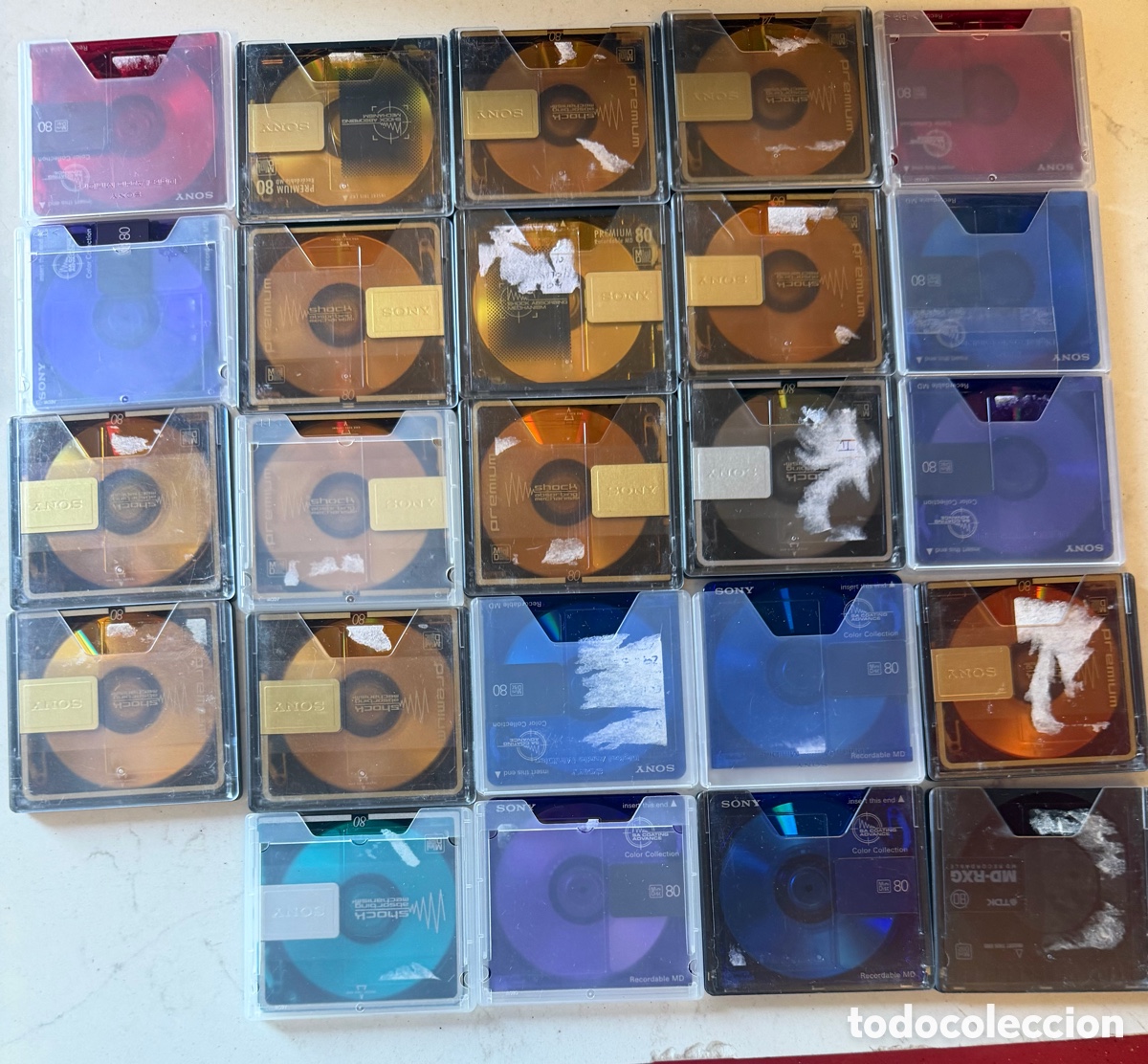 M&uacute;sica de colecci&oacute;n: 24 MiniDisc Sony 80 min - Lote Completo